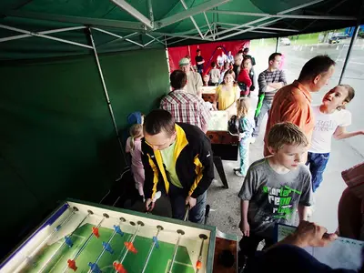 Mistrzostwa w piłkarzyki na 3 stołach - Park Atrakcji Oktoberfest - Dmuchańce Wynajem